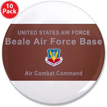 BAFB - M01 - 01 - Beale Air Force Base - 3.5" Button (10 pack) - Click Image to Close